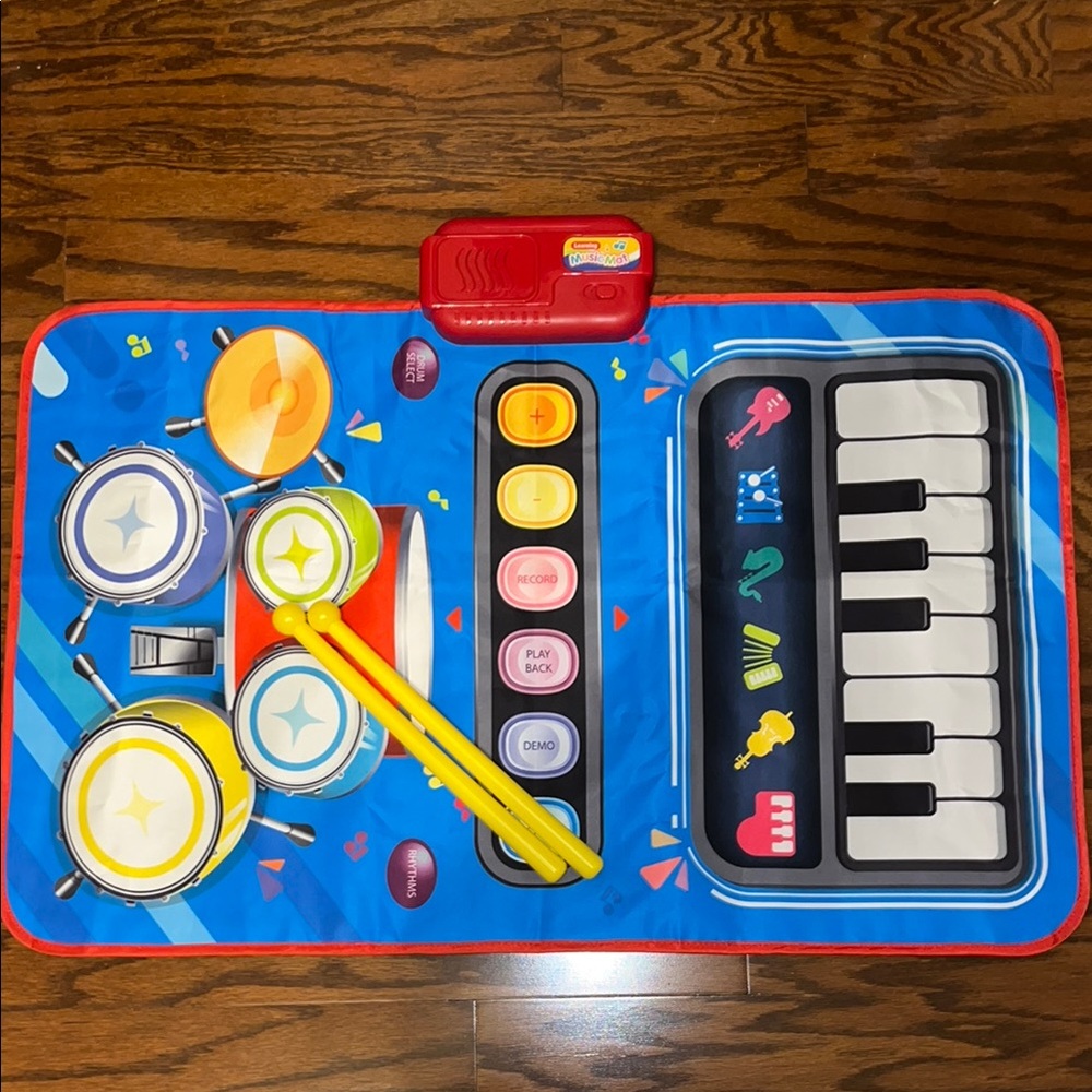 2 in 1 Musical Play Mat for Kids - Blue